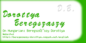 dorottya beregszaszy business card